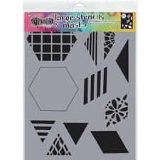 Dylusion Stencil LARGE (9x12") - 2 Inch Quilt
